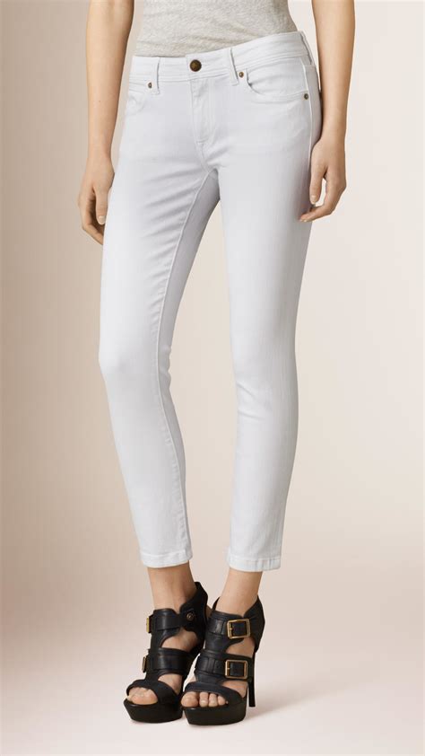 Women's Designer Burberry White Jeans 